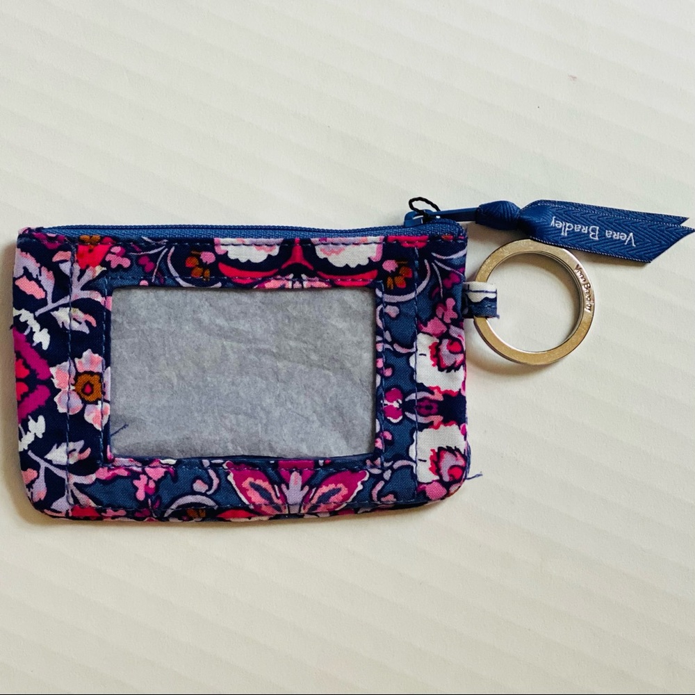 NWT Vera Bradley Lighten Up Zip ID Case, Magenta Medallion